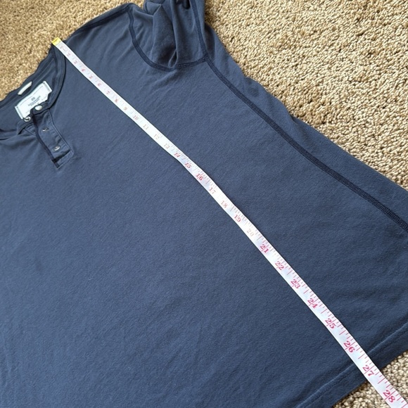 Reigning Champ Long Sleeve Henley T Shirt Navy Blue - Picture 10 of 12